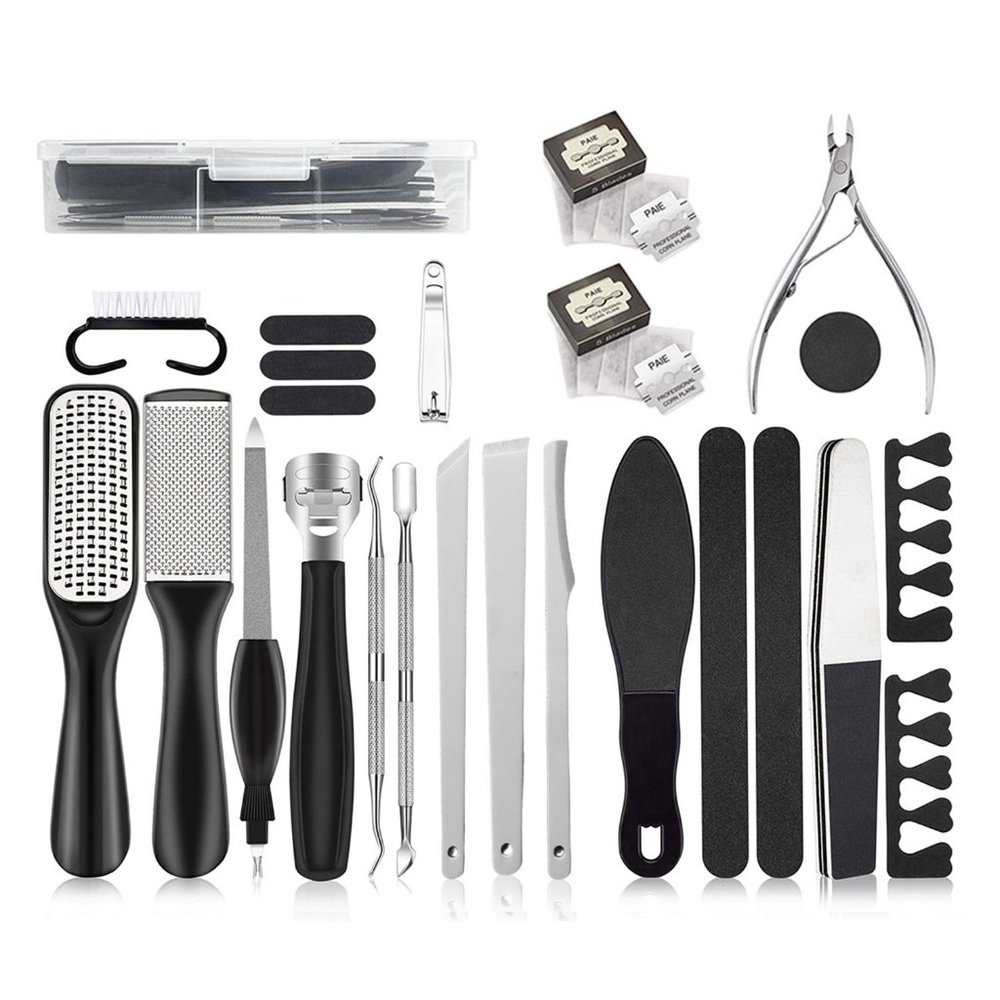 Pedicure Kit 28 In 1, Foot Care File Set For Callus And Dead Skin Remover